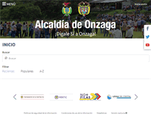 Tablet Screenshot of onzaga-santander.gov.co